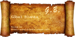 Göbel Blanka névjegykártya
